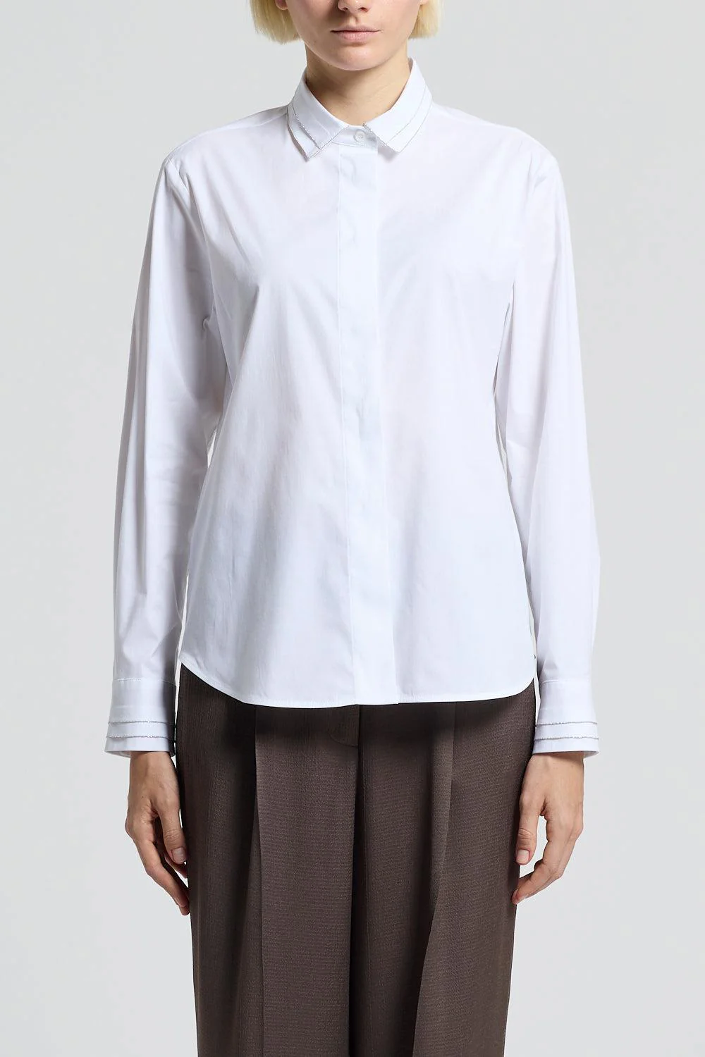 Long Sleeve Pleated Shirt - Image 2