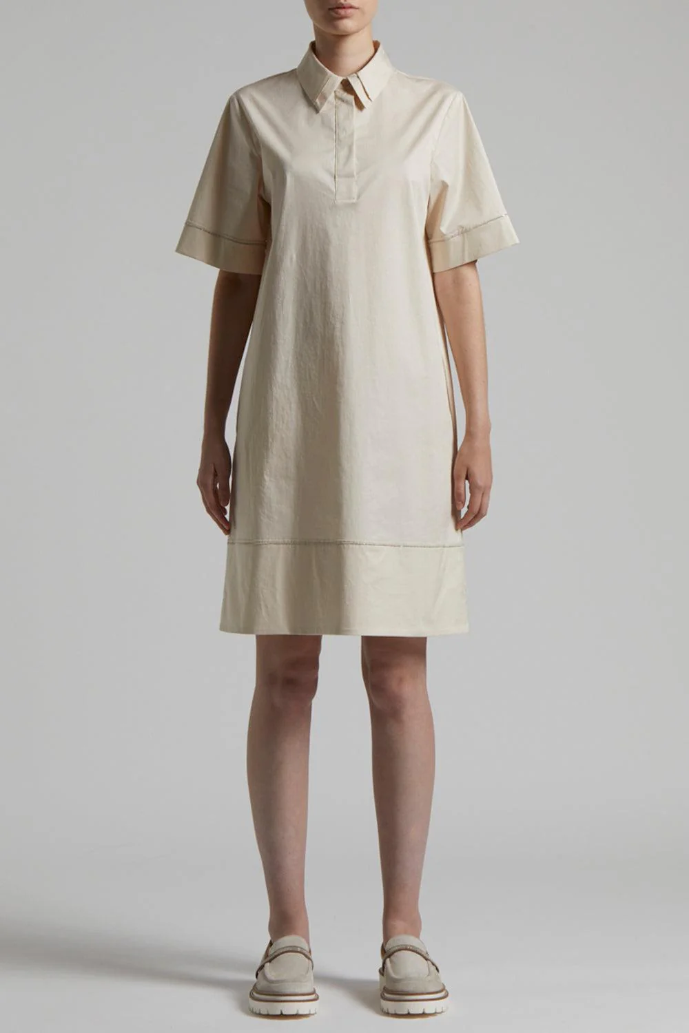 Short Sleeve Collar Dress - Image 2