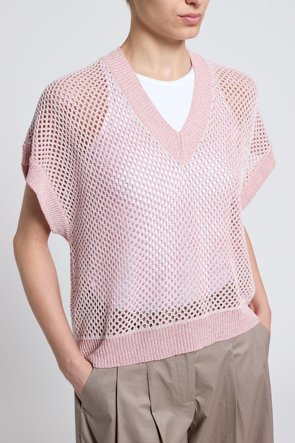 Short Sleeve Sequin Sweater - Image 2