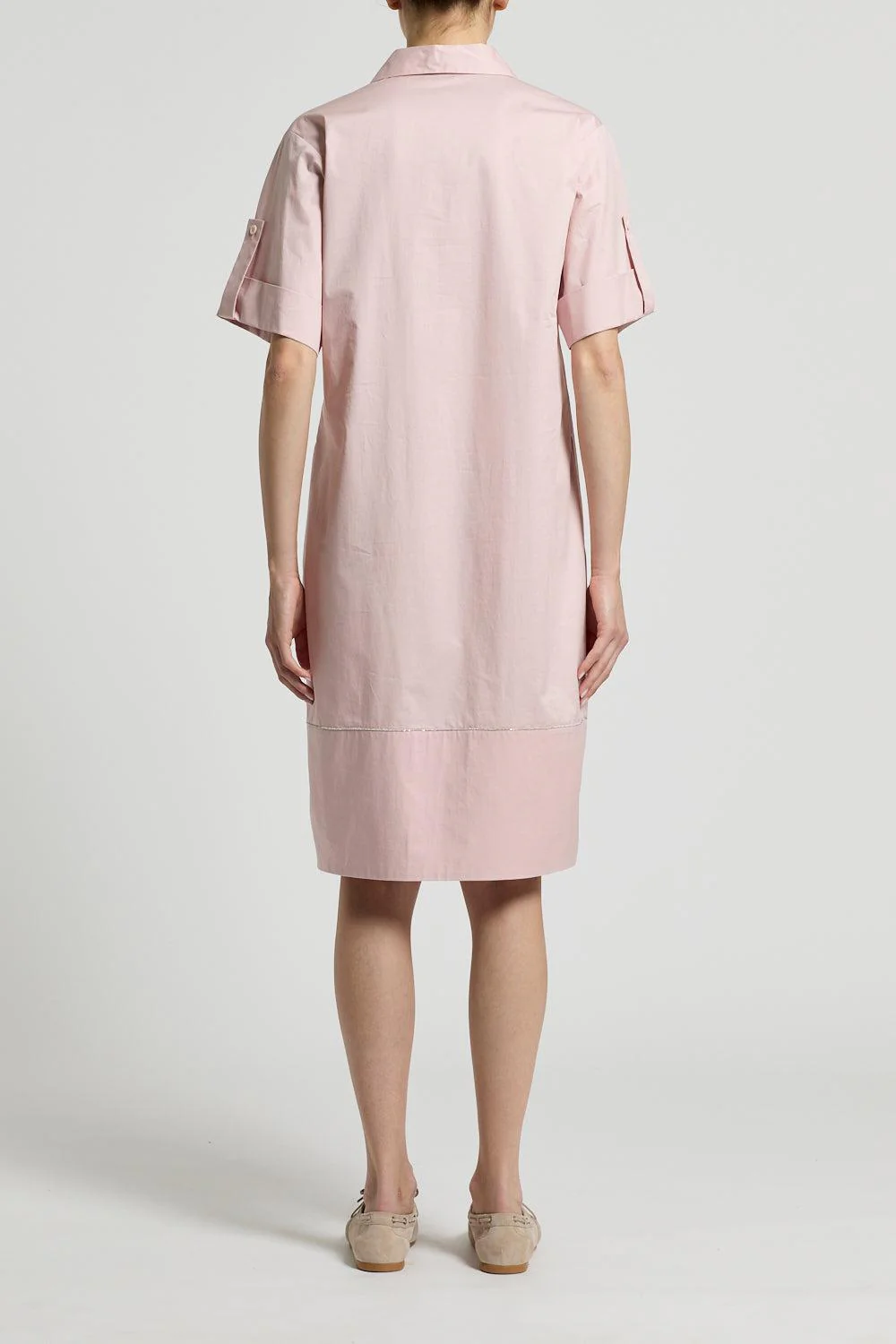 V Neck Stretch Midi Dres - Image 5