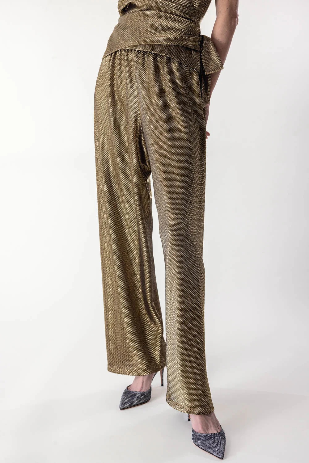 Bias Crop Pant - Gold - Image 3