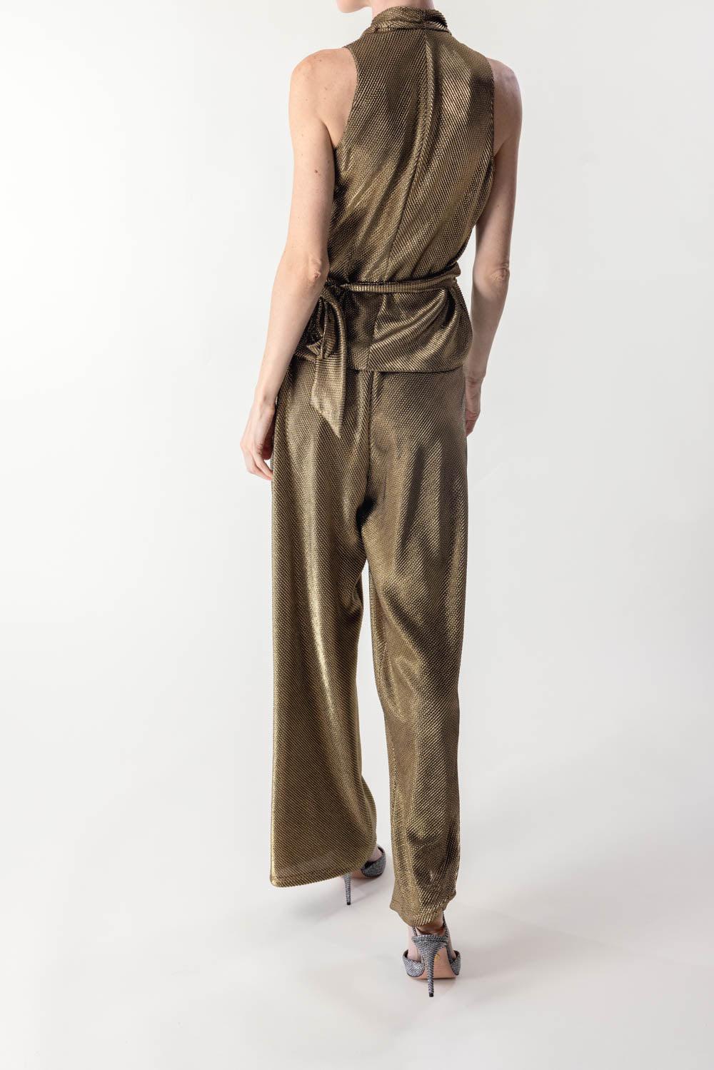 Bias Crop Pant - Gold - Image 4