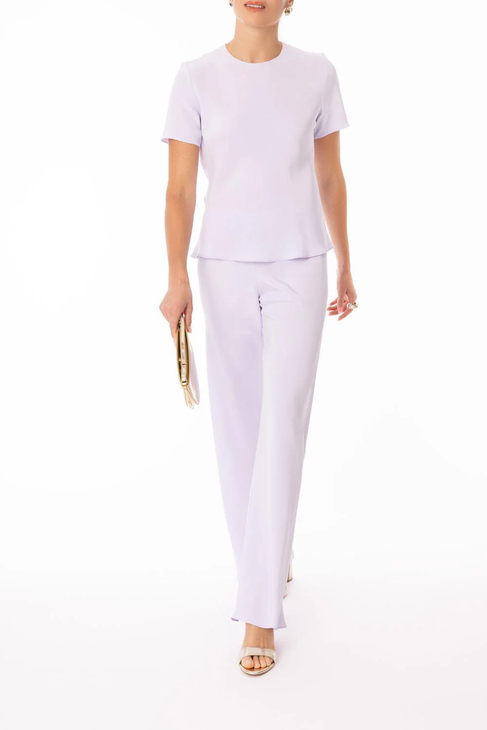 Bias Wide Leg Pant - Lilac - Image 3