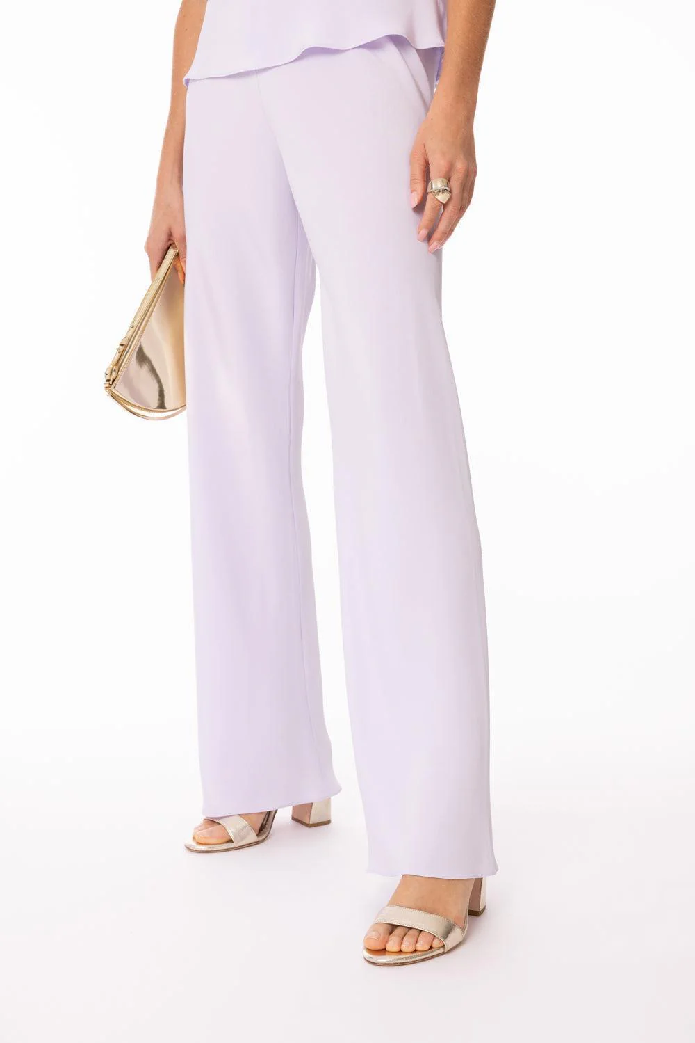 Bias Wide Leg Pant - Lilac - Image 4