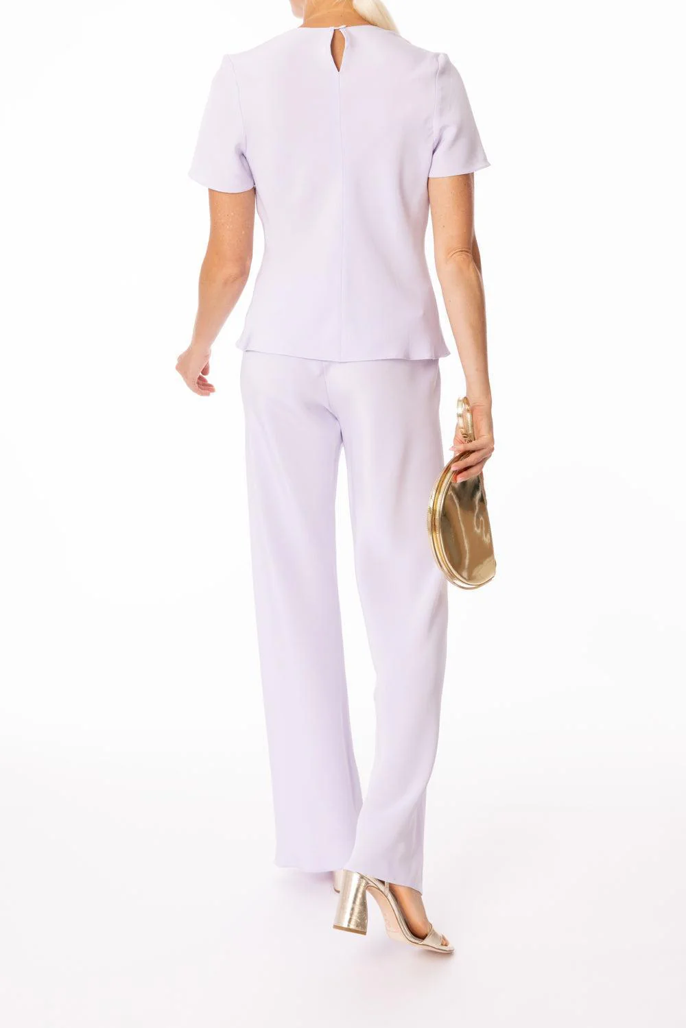 Bias Wide Leg Pant - Lilac - Image 5