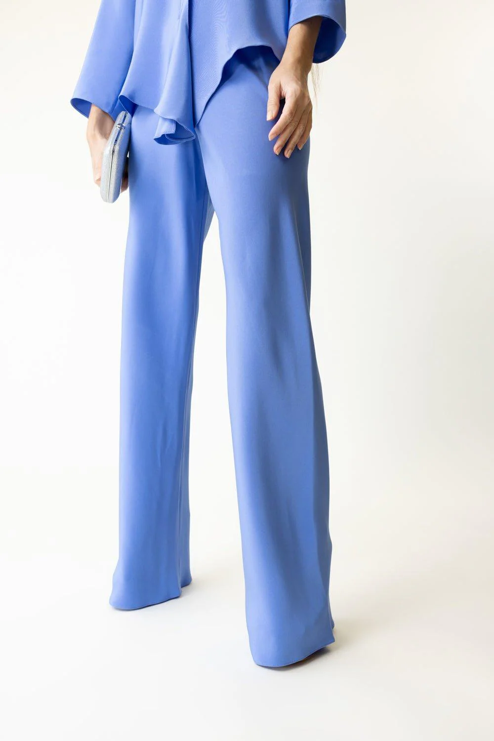 Bias Wide Leg Pant - Medium Blue - Image 3