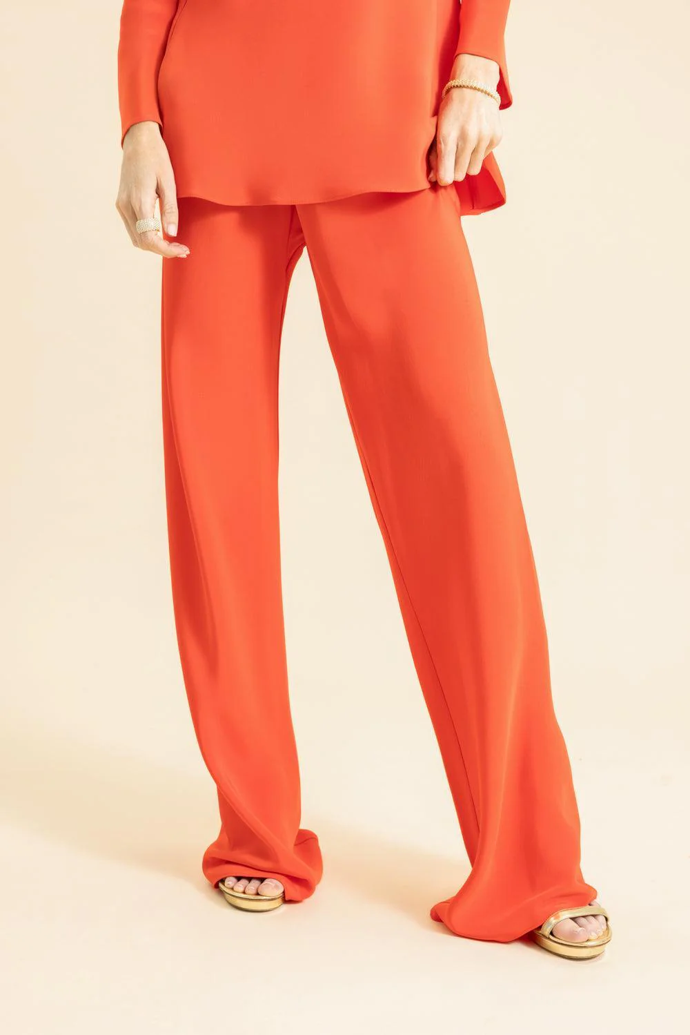 Bias Wide Leg Pant - Red Hot - Image 3