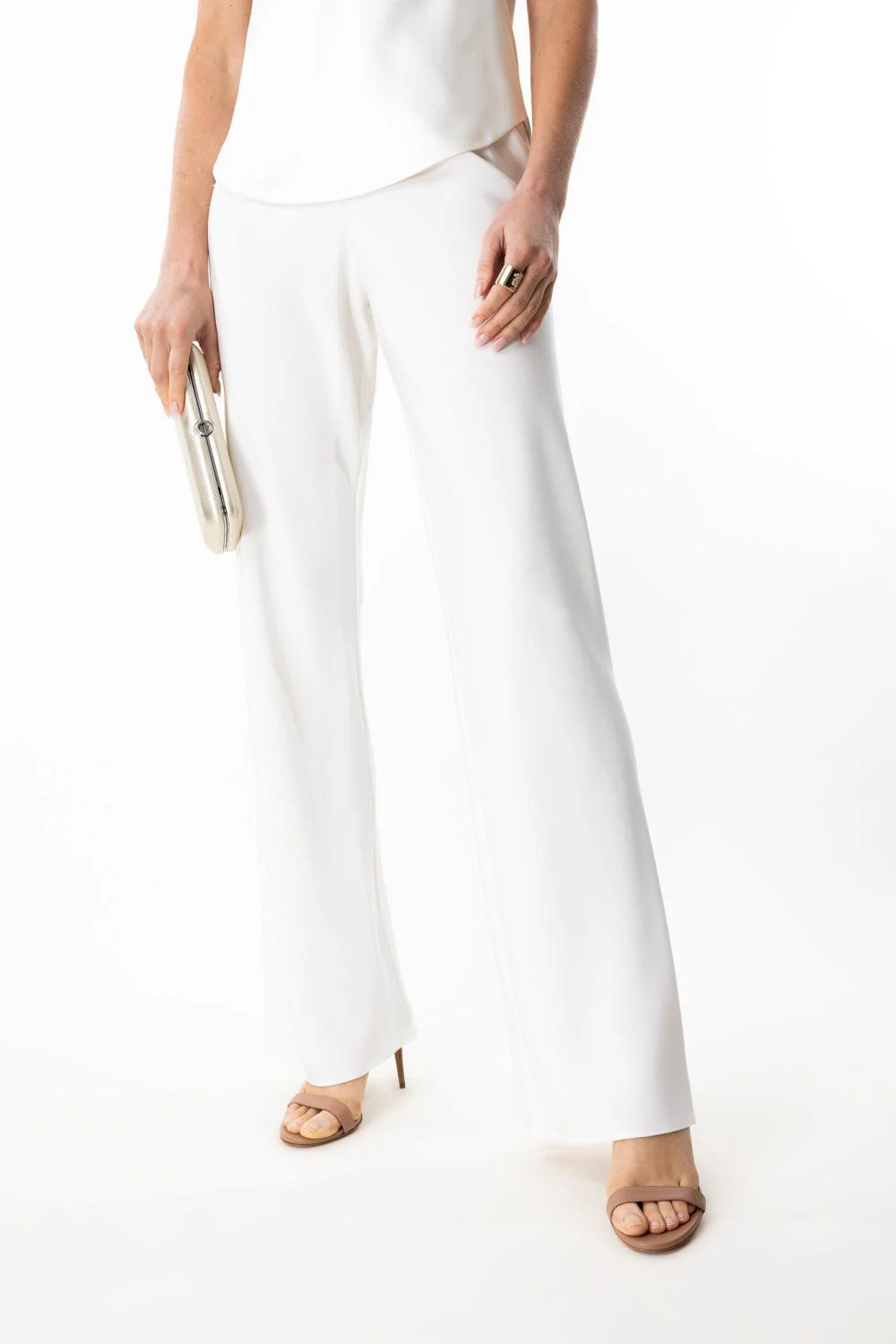 Bias Wide Leg Pant - White - Image 3