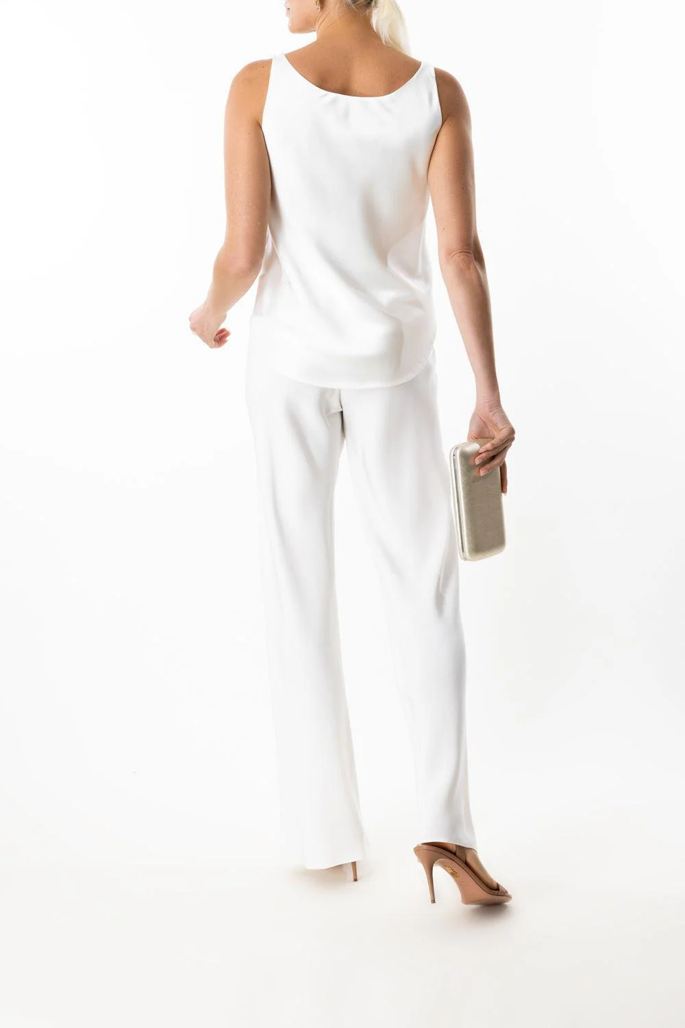 Bias Wide Leg Pant - White - Image 4