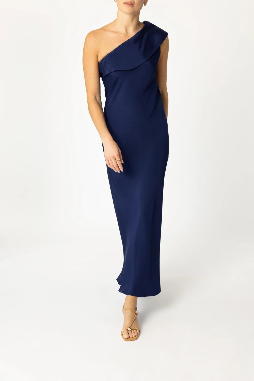 Draped Petal Gown - Sapphire - Image 2