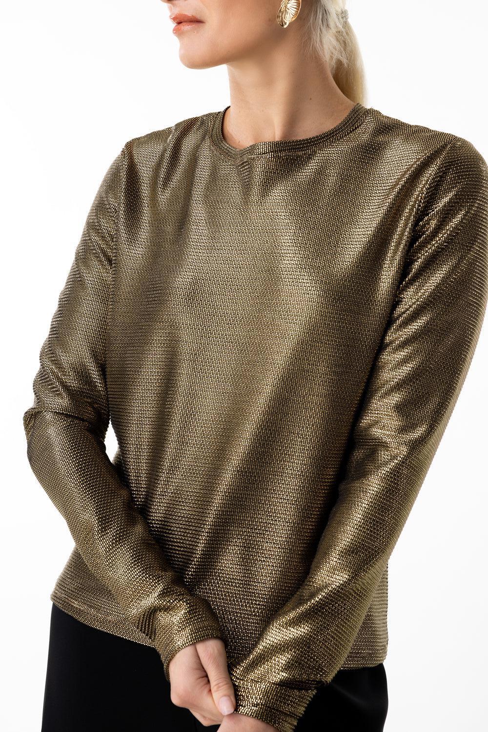 Long Sleeve Tee - Gold Mesh - Image 3