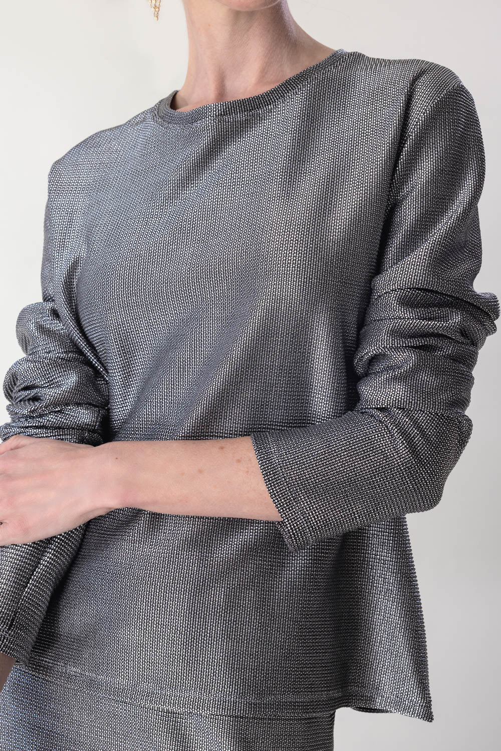 Long Sleeve Tee - Silver Mesh - Image 3