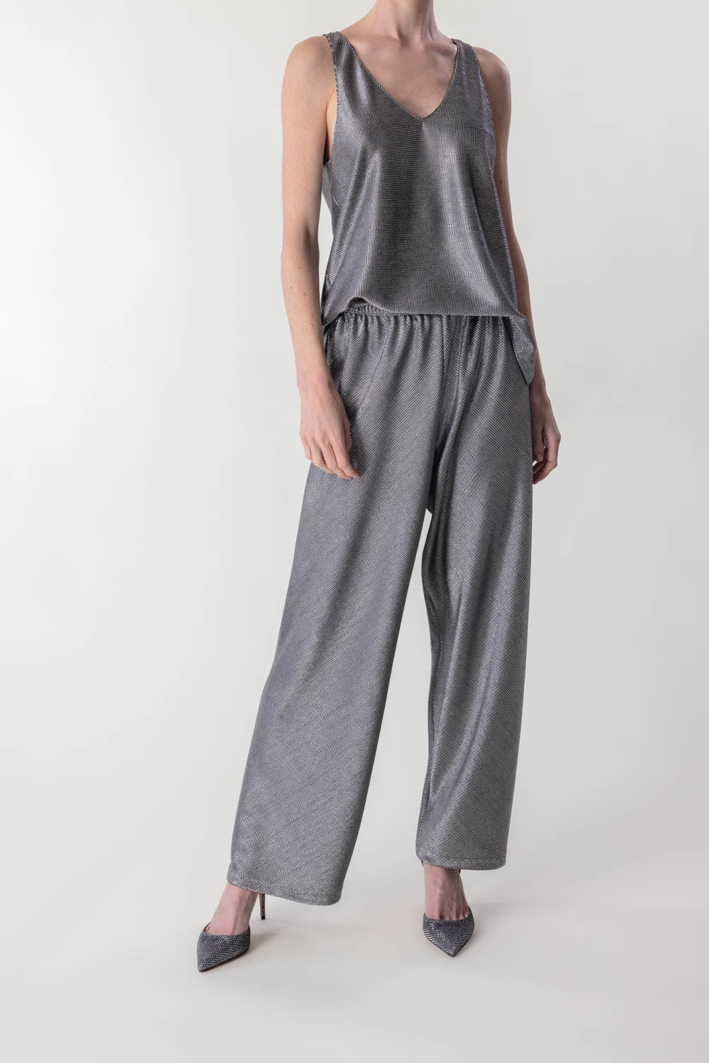 Sleeveless Tank - Silver Mesh - Image 2