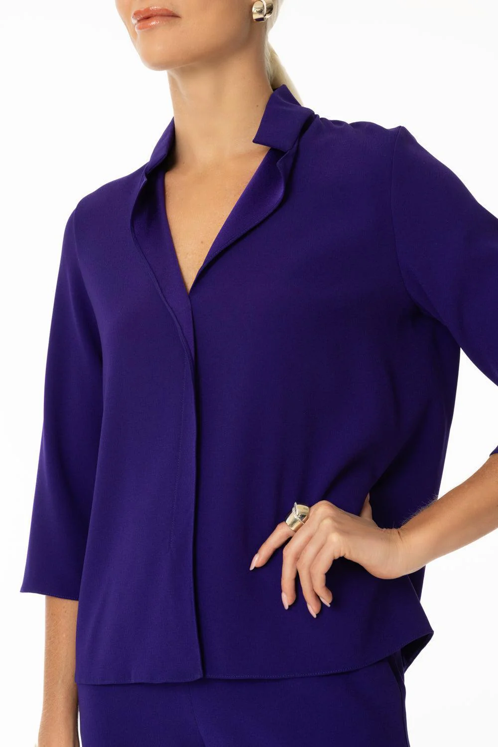 Square Front Frolic Top - Violet - Image 3