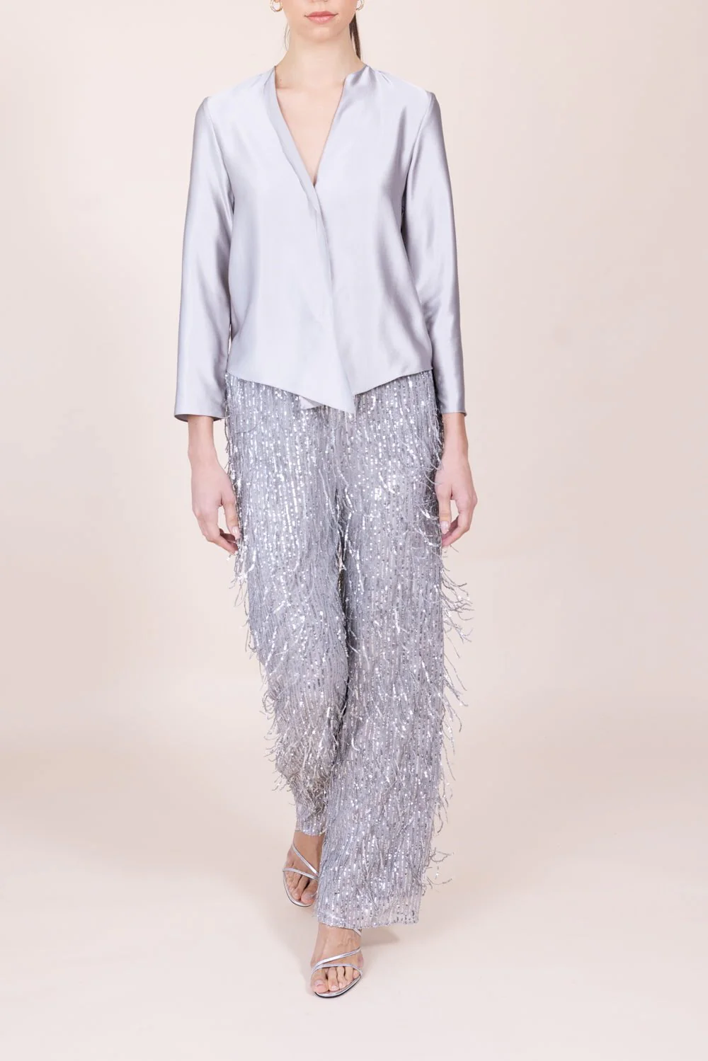 Wide Leg Pant - Grey - Image 3