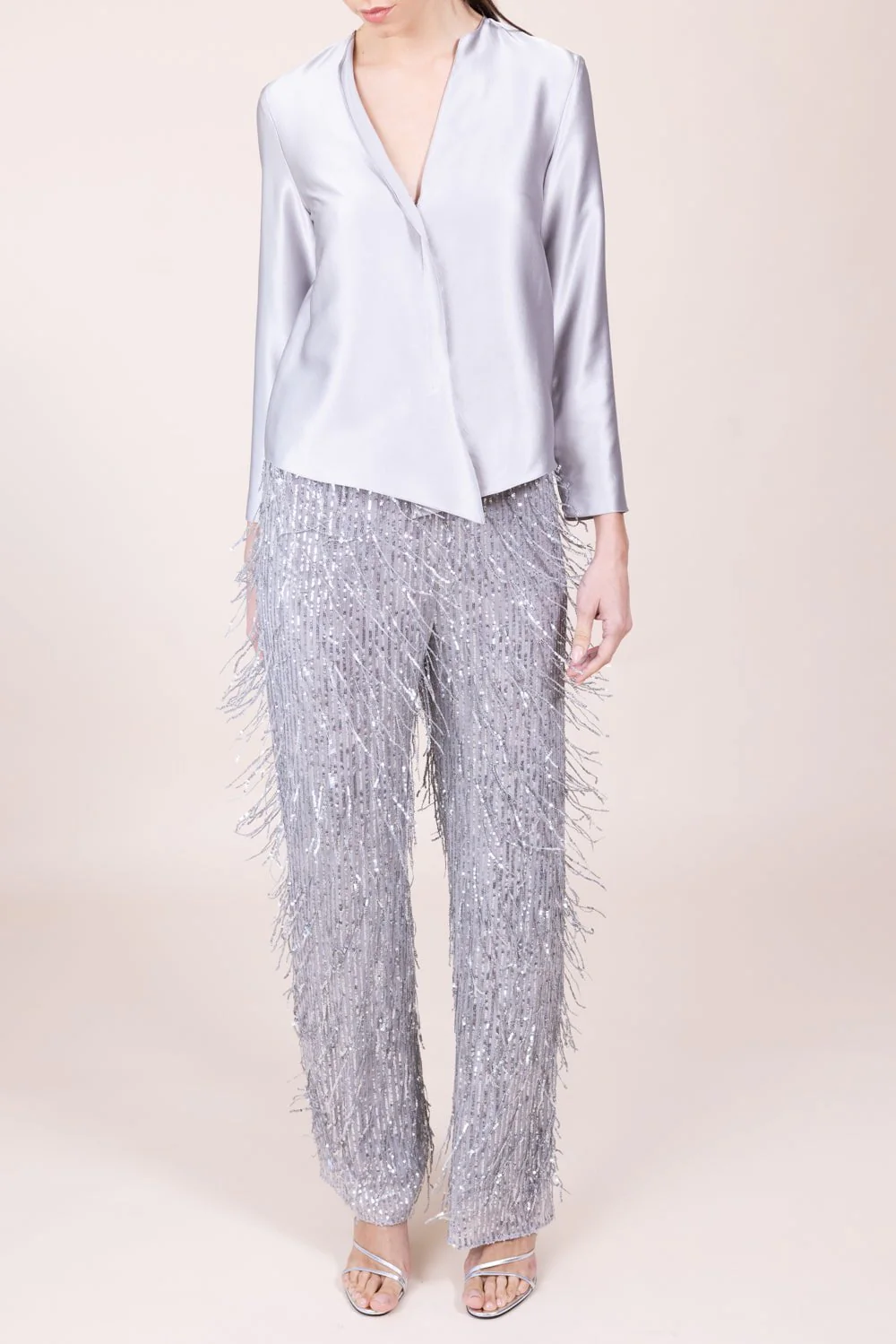 Wide Leg Pant - Grey - Image 5