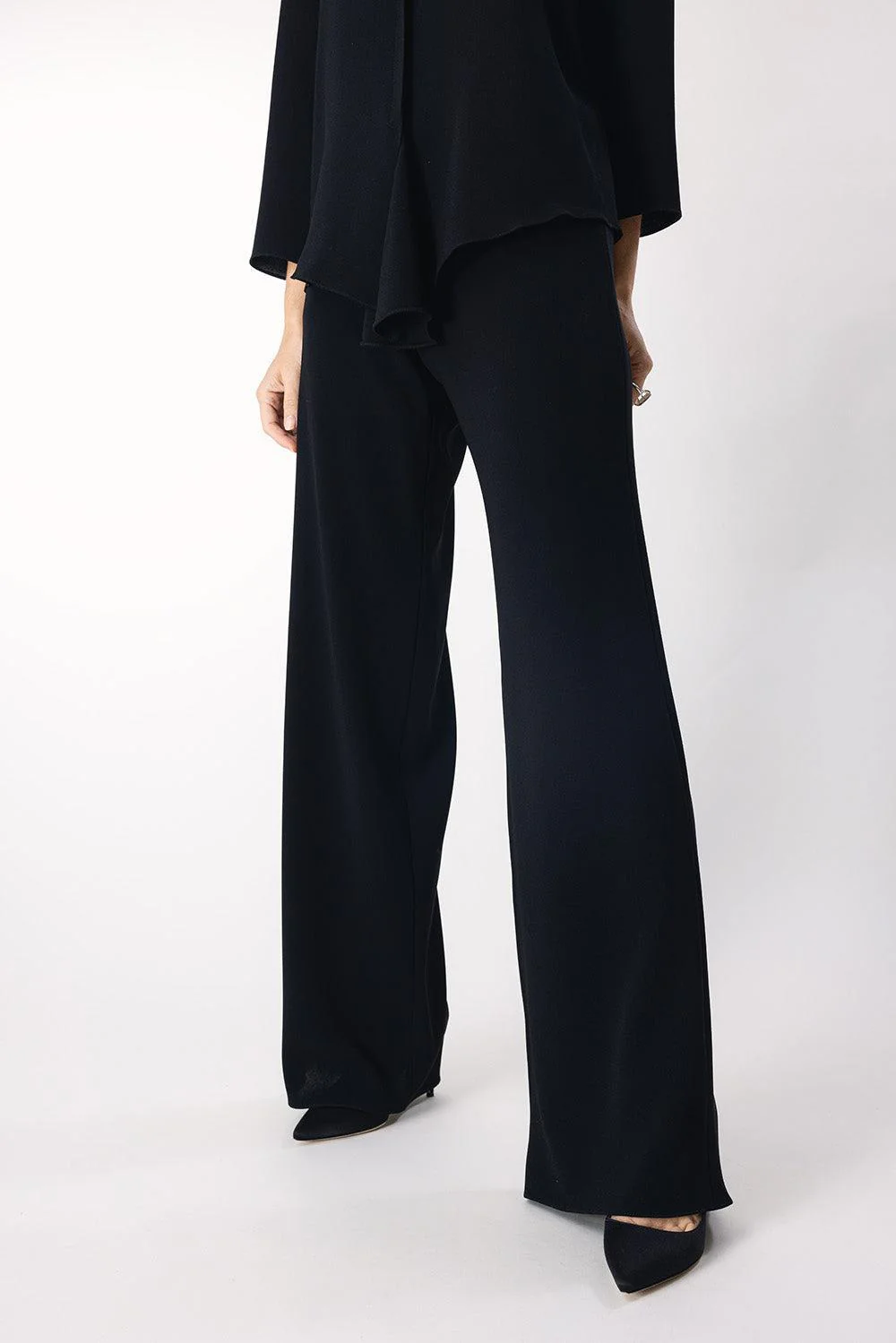 Wide Leg Pocket Pant - Black - Image 3