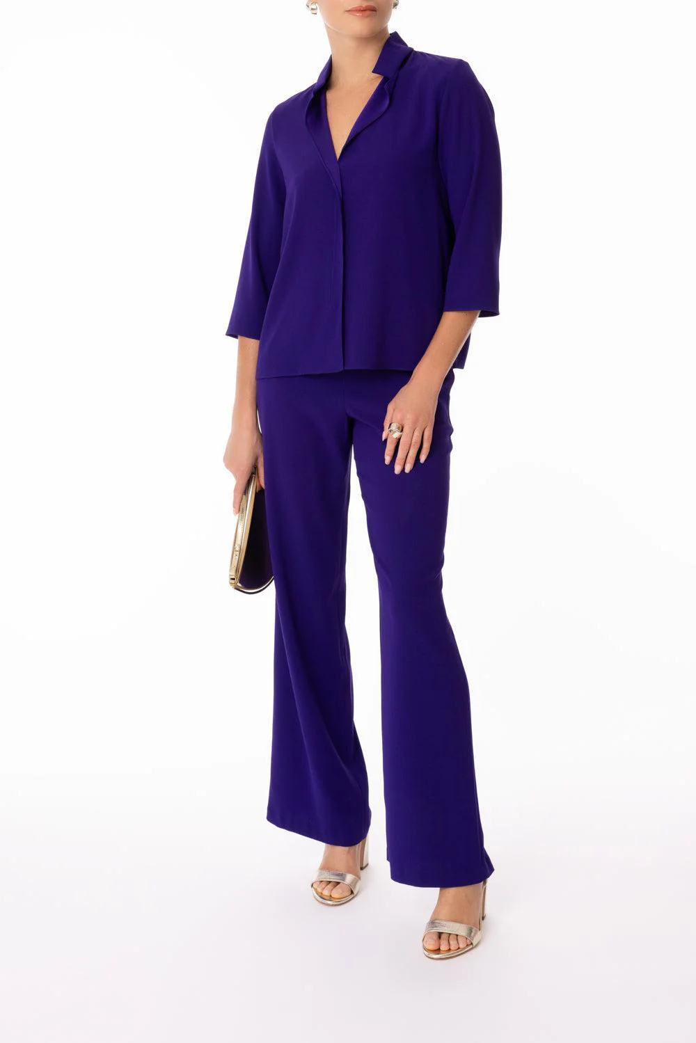 Wide Leg Pocket Pant - Violet - Image 2