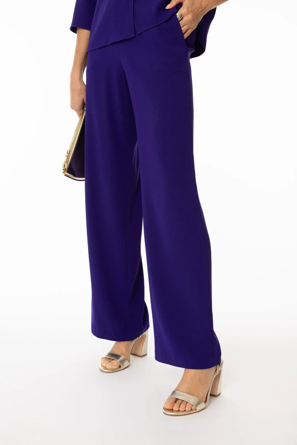 Wide Leg Pocket Pant - Violet - Image 3