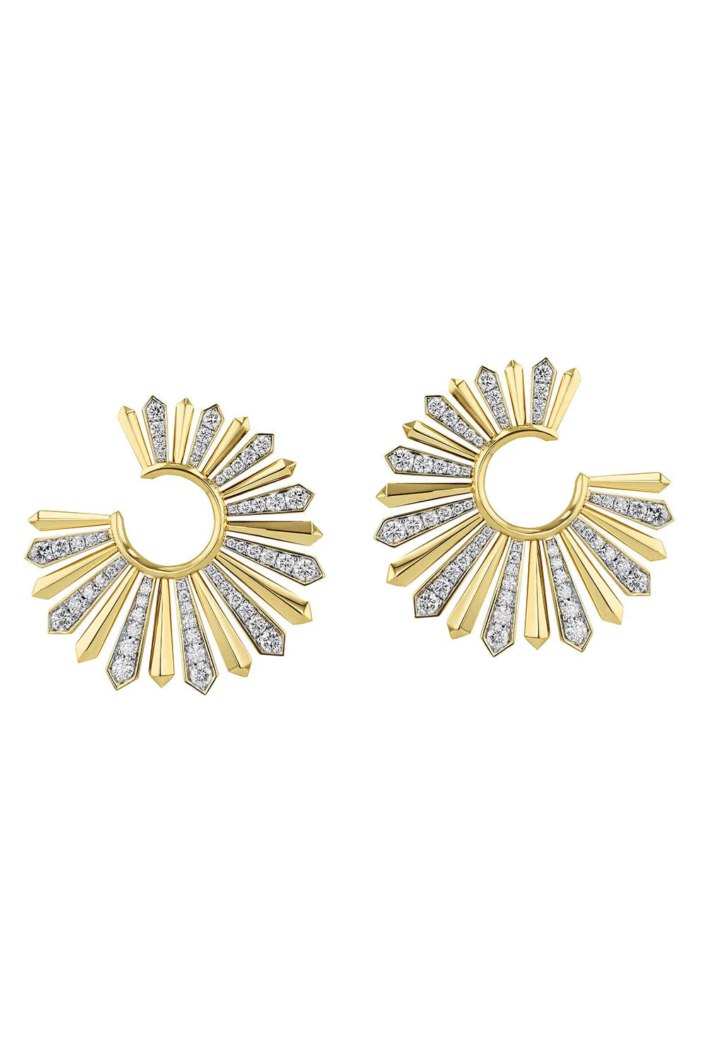 Aura Feathered XL Fan Earrings