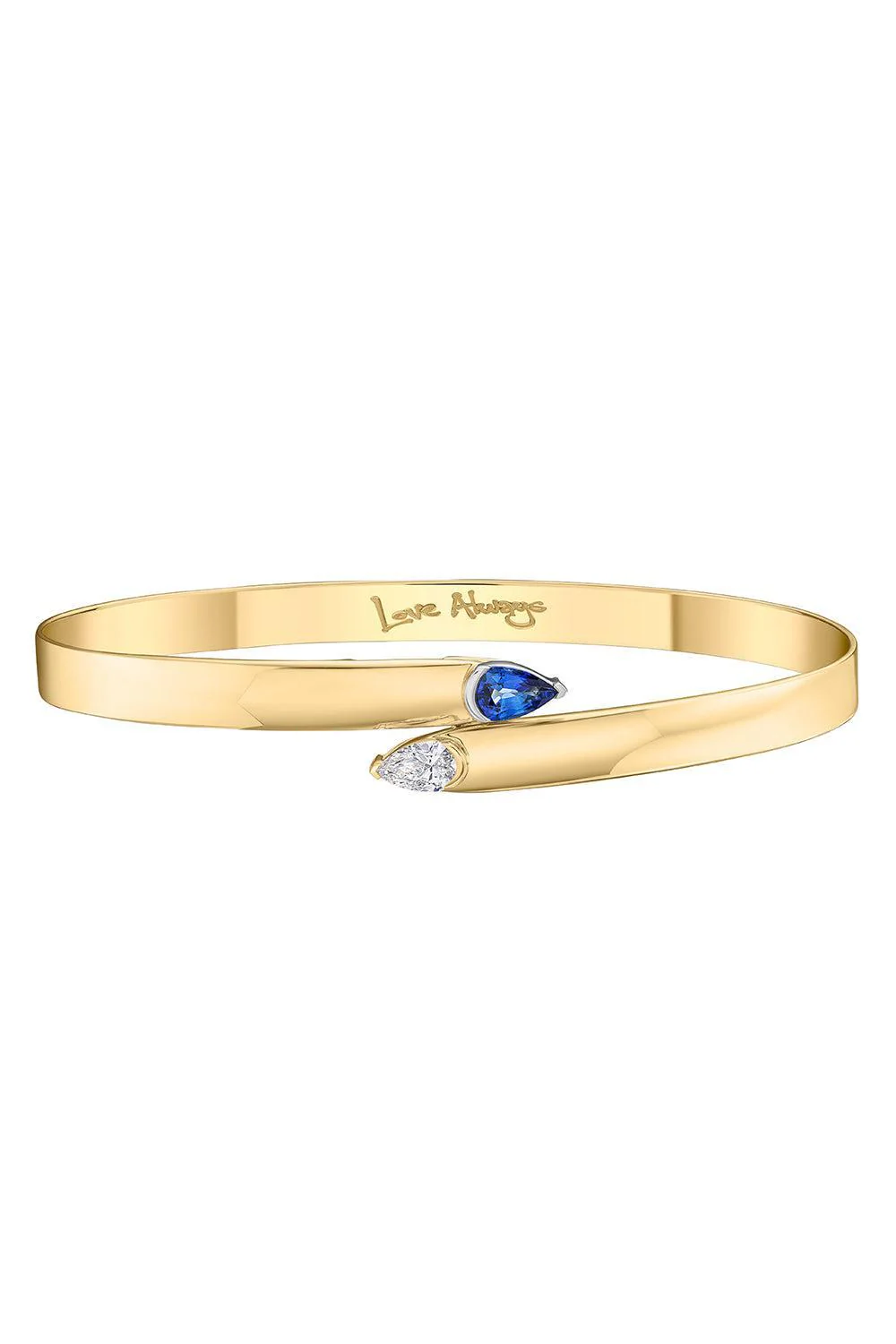 Blue Sapphire Diamond Toi Et Moi Bracelet