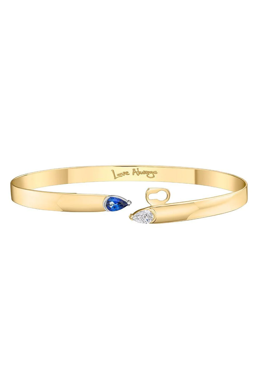Blue Sapphire Diamond Toi Et Moi Bracelet - Image 6