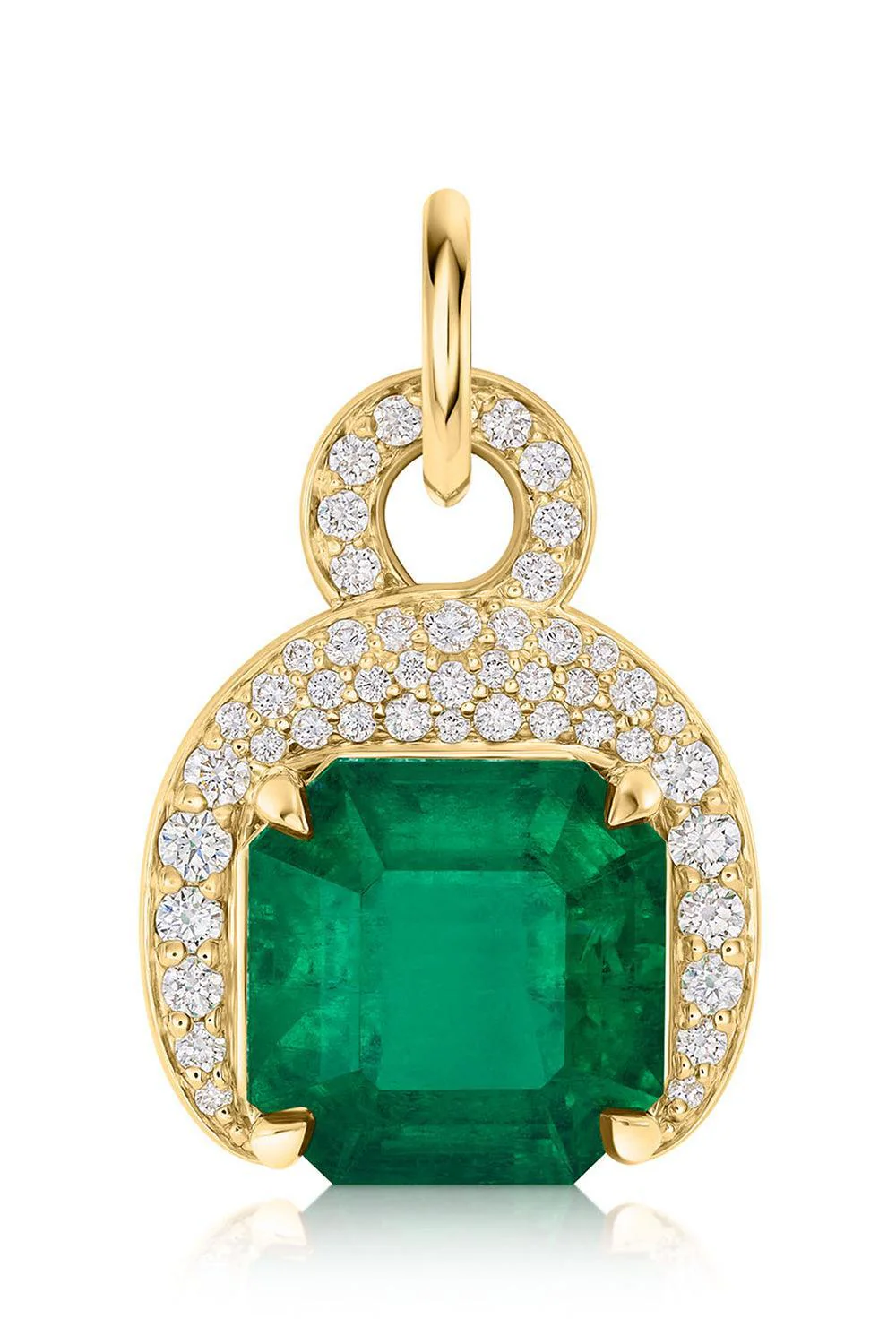 Colombian Muzo Emerald Diamond Pendant