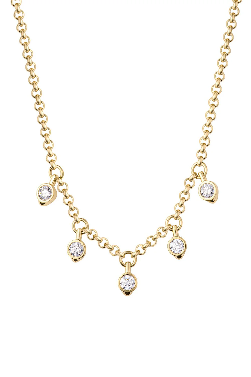 Dangling Bezel Necklace