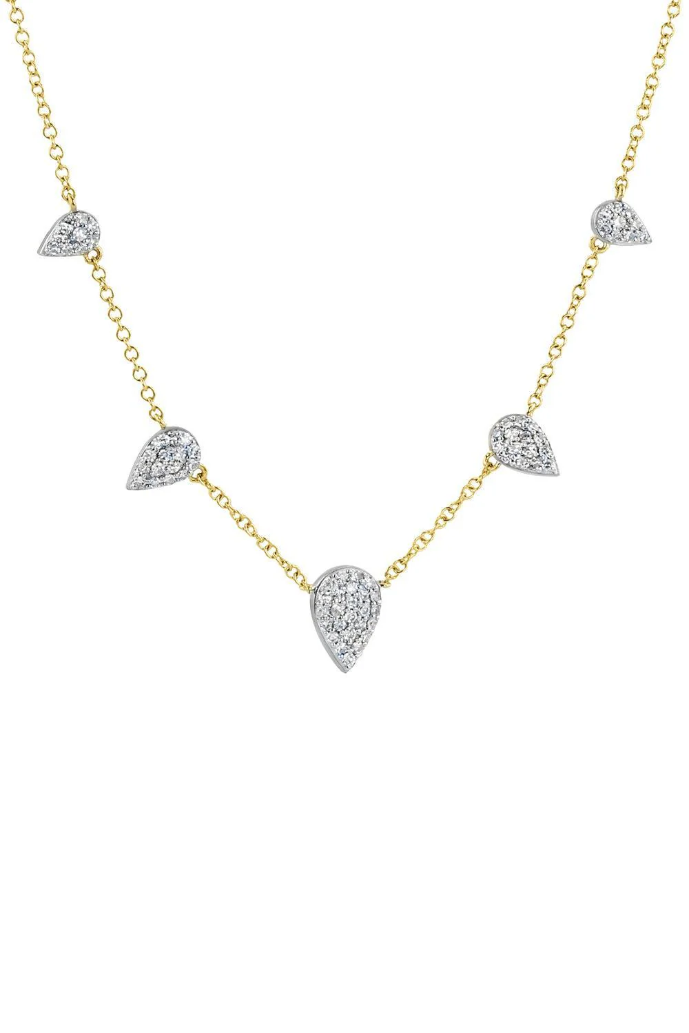 Diamond Deconstructed Graduated Station Necklace