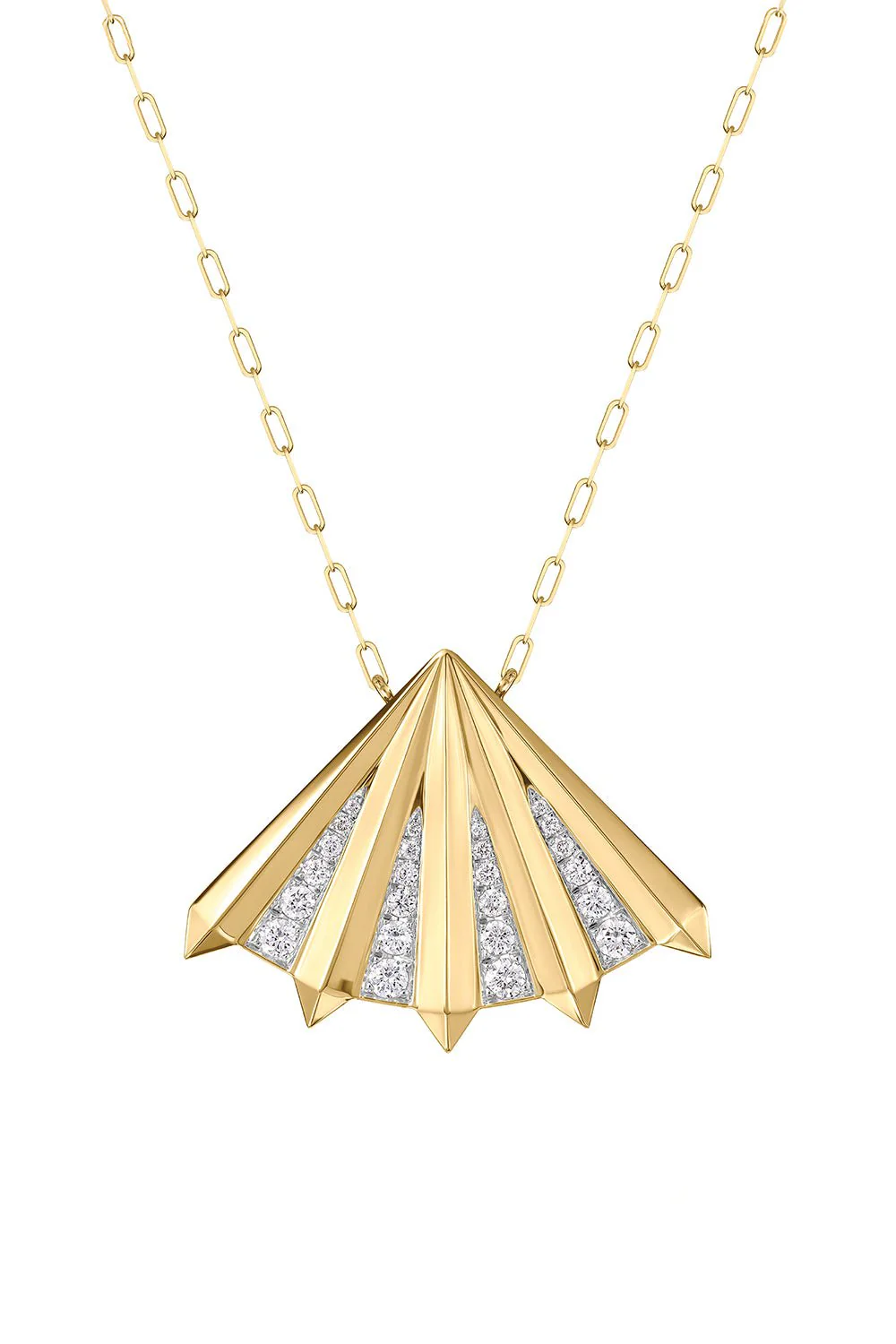 Large Aura Fan Necklace