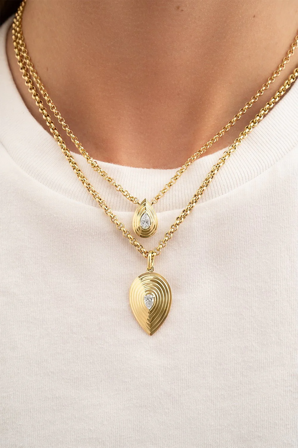 Large Pear Stories Drop Necklace - Image 2