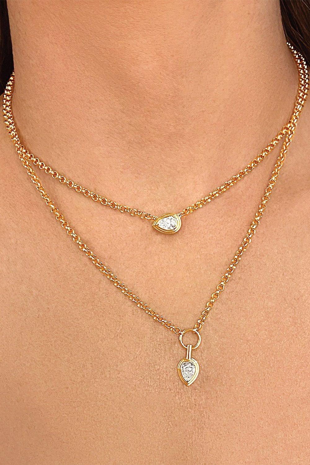 One of One East-West Pear Necklace - Image 2