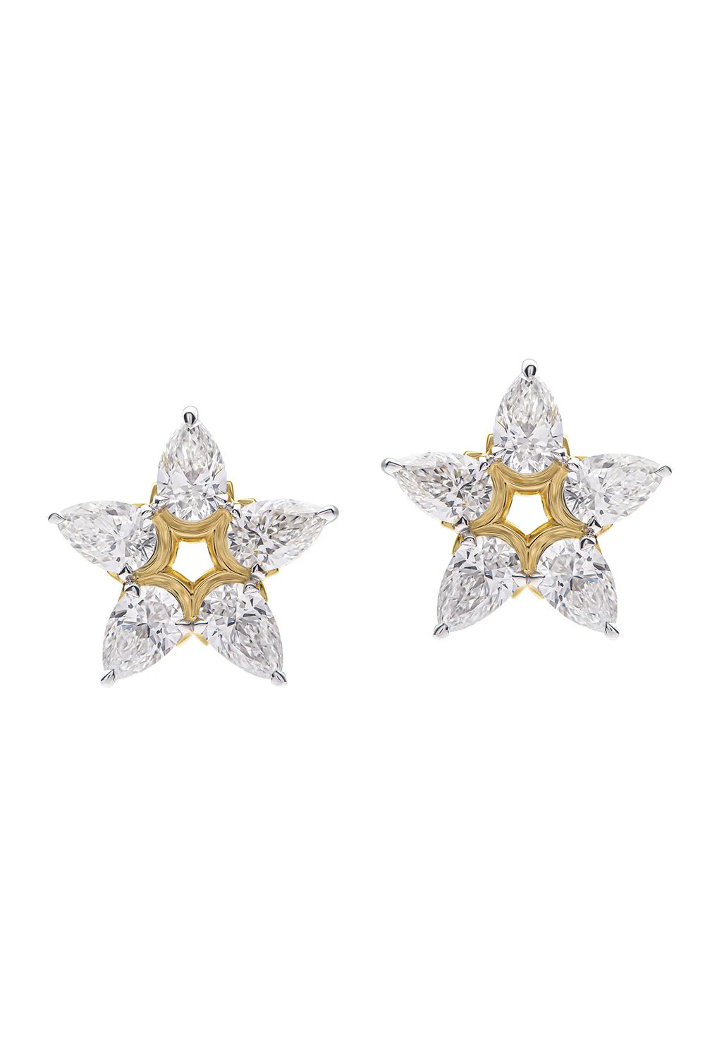 Pear Flower Stud Earrings