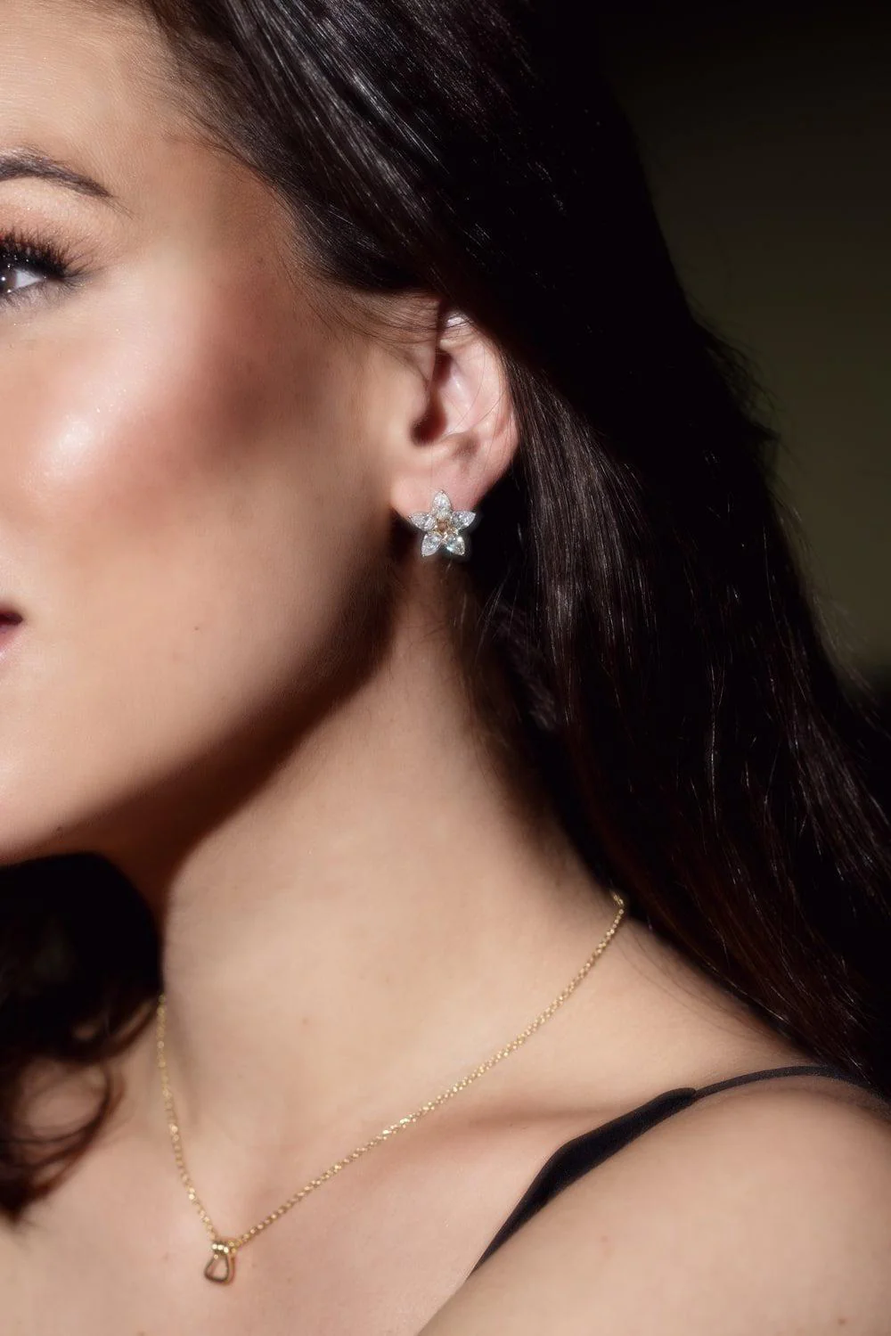 Pear Flower Stud Earrings - Image 4