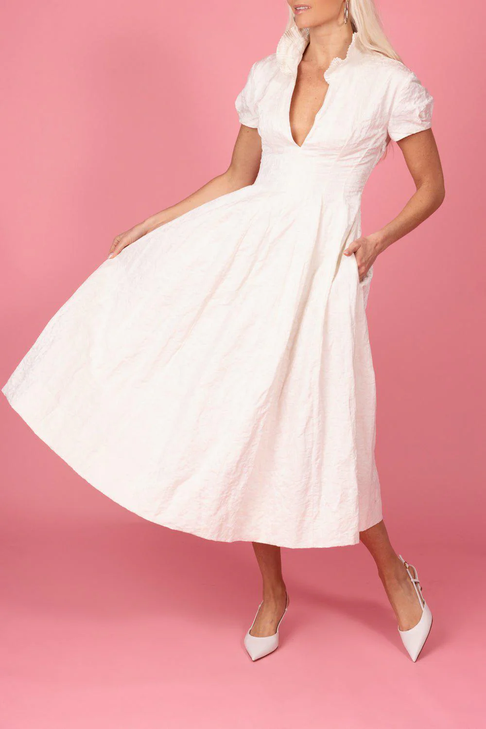 Fit And Flare Midi Dress - Image 2