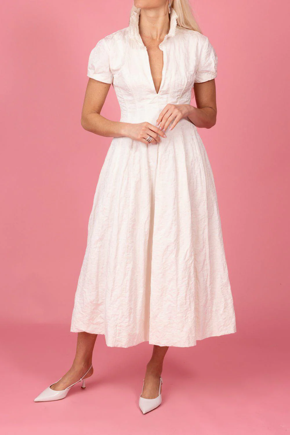 Fit And Flare Midi Dress - Image 3