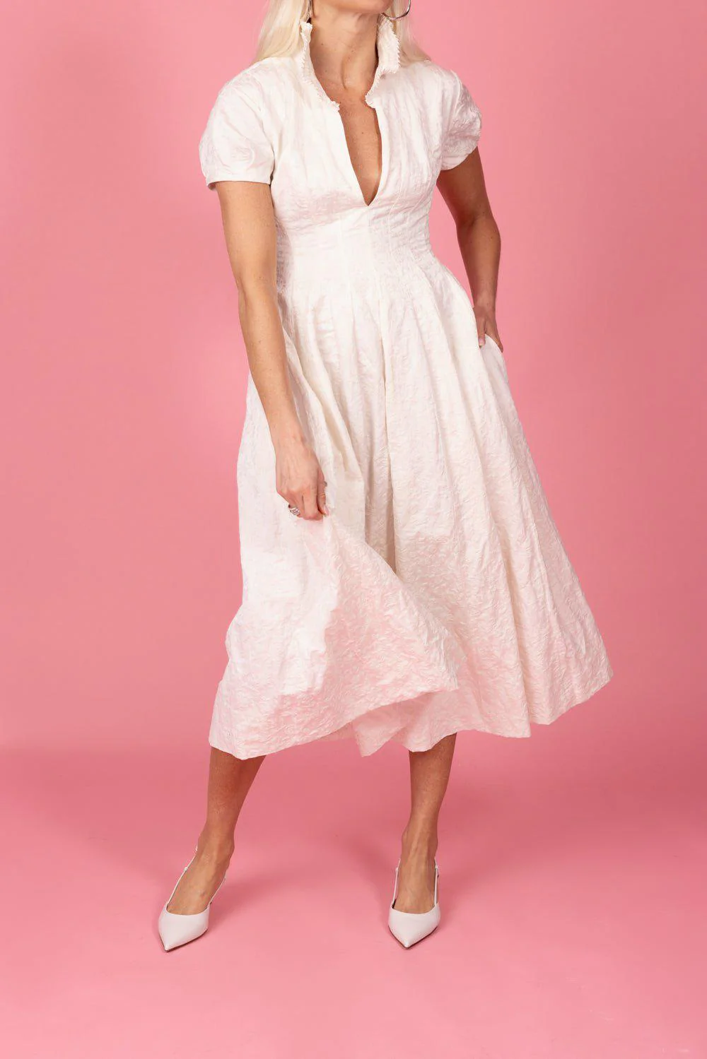 Fit And Flare Midi Dress - Image 5