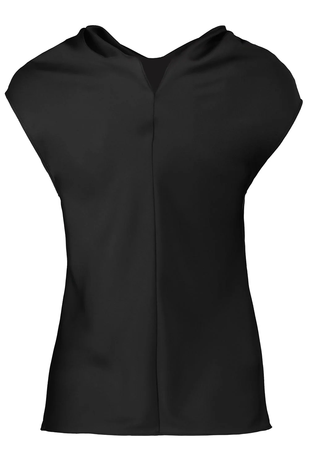 Fluid Cowl Neck Sleeveless Top - Black - Image 6