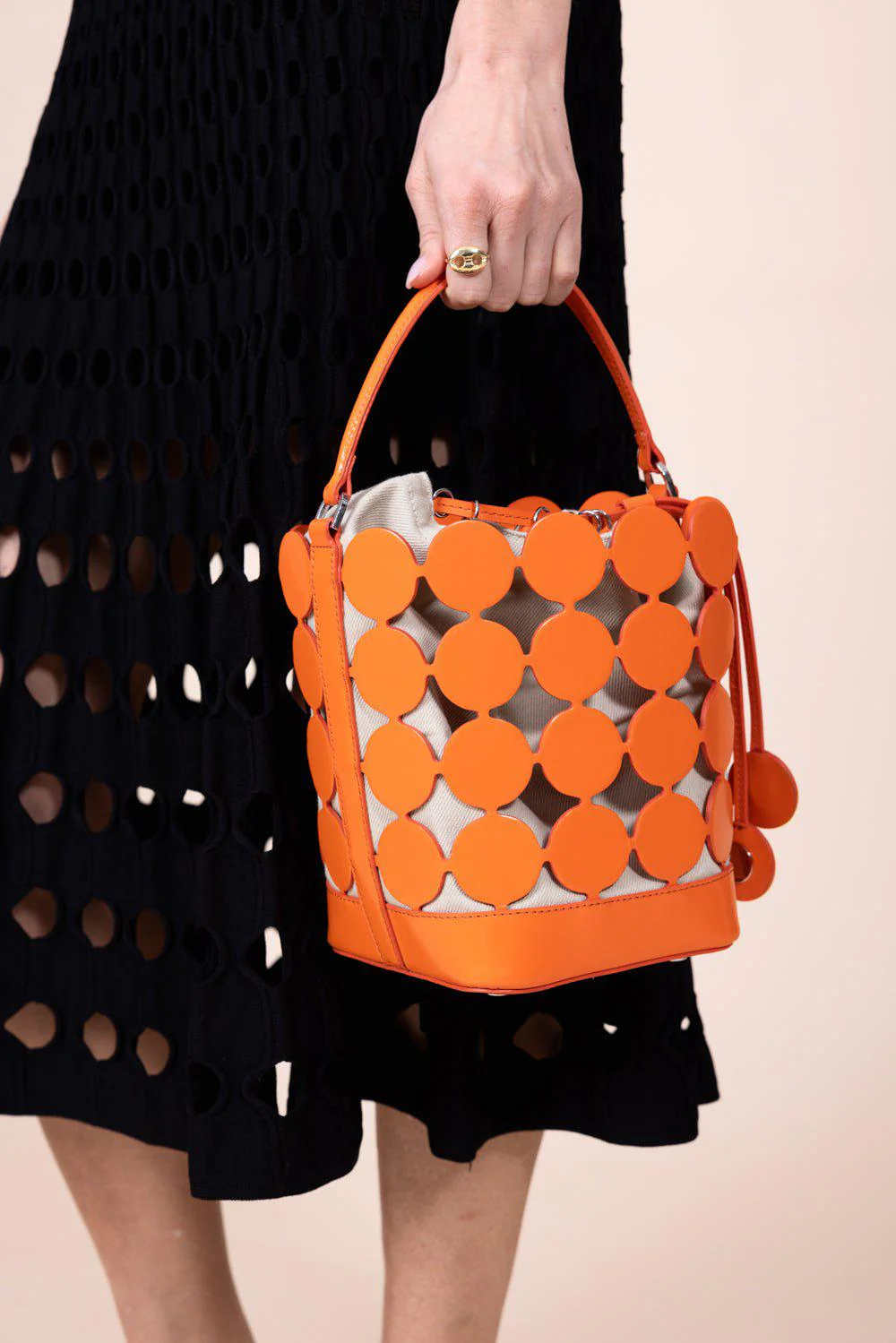 Small Bulles Bucket Bag - Orange Sand - Image 3
