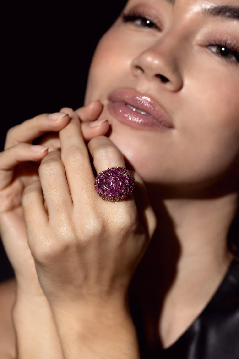 Pink Sapphire Dome Ring