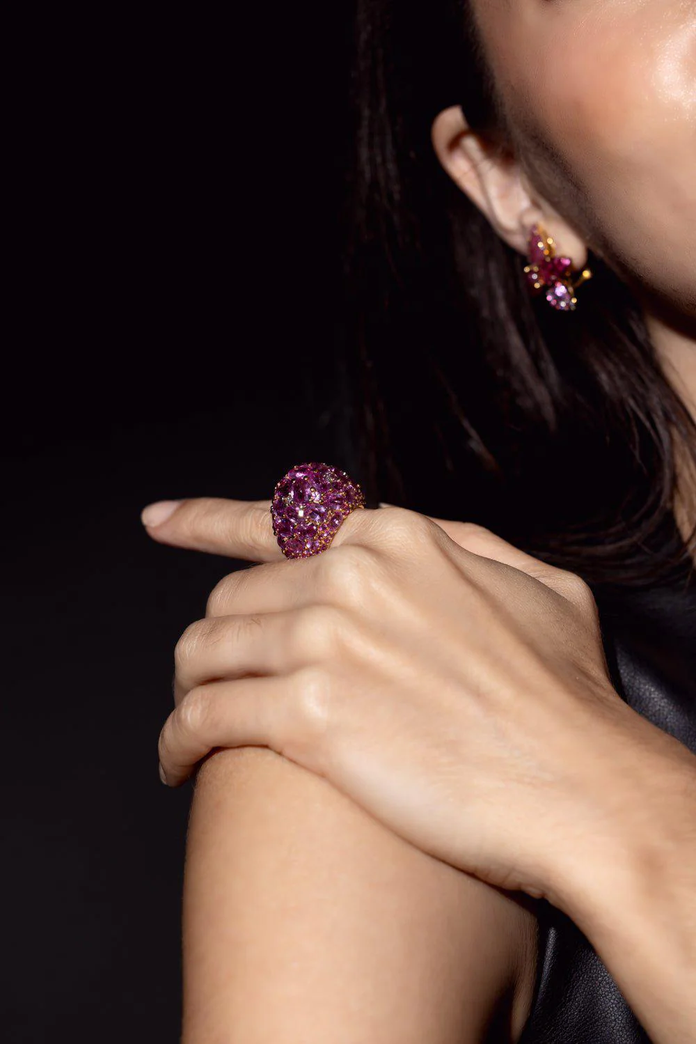 Pink Sapphire Dome Ring - Image 2