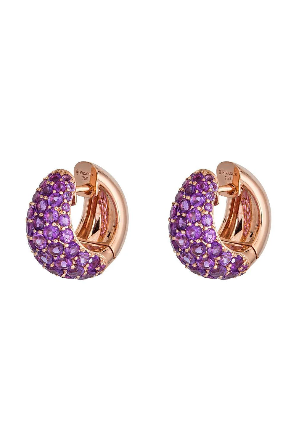Amethyst Small Hoop Earrings - Image 5