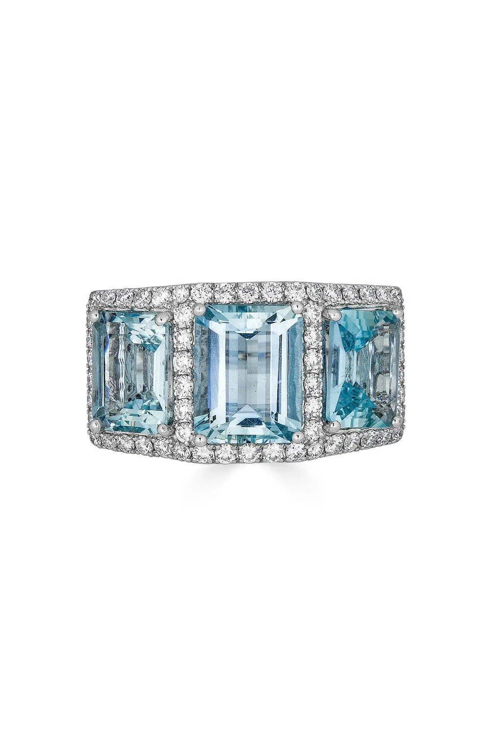 Aquamarine Diamond Ring