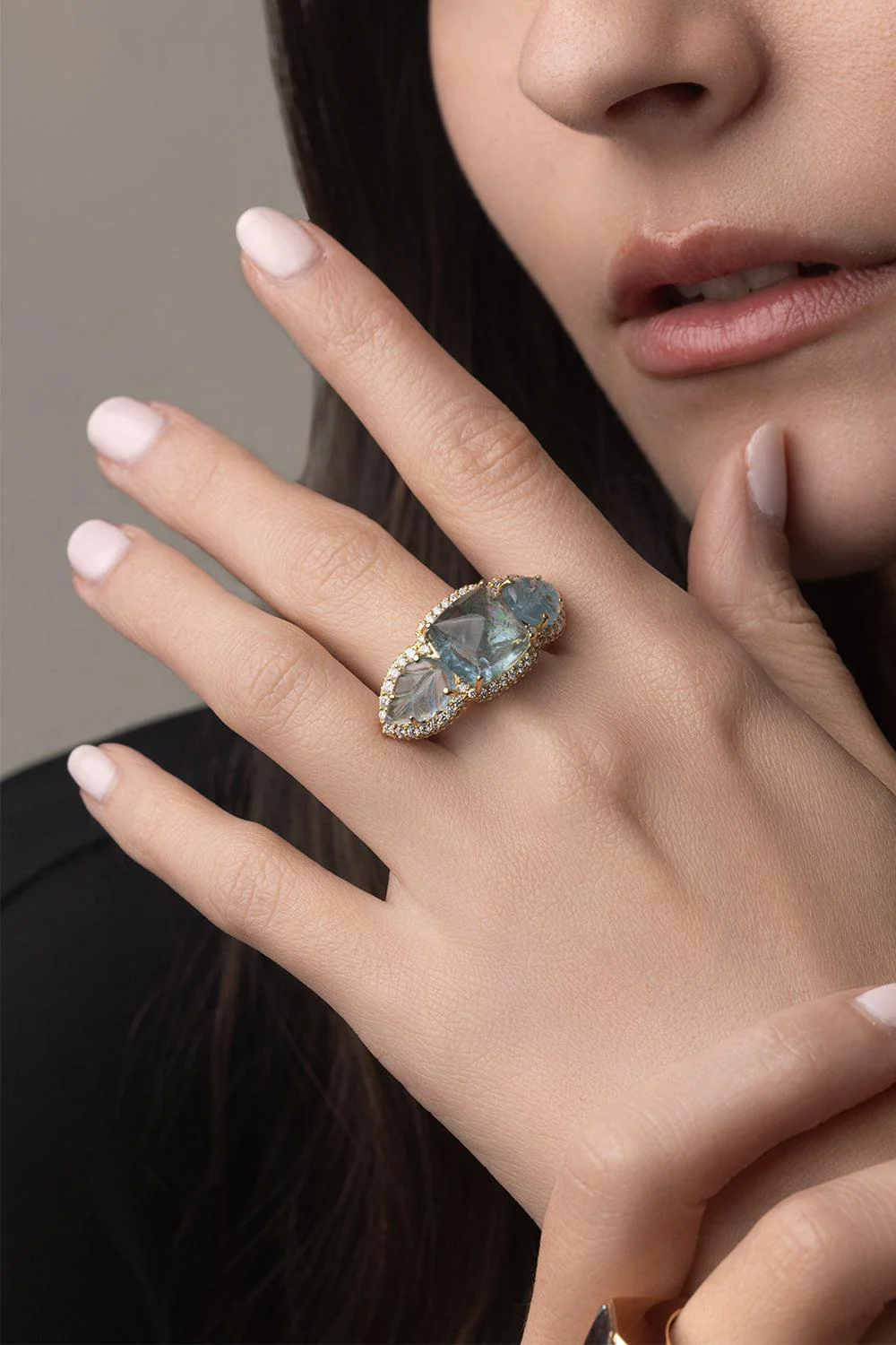 Aquamarine Sugarloaf Ring - Image 3