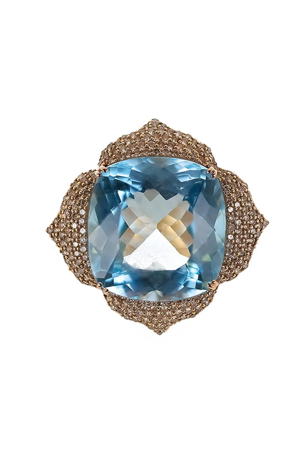 Blue Topaz Cushion Ring