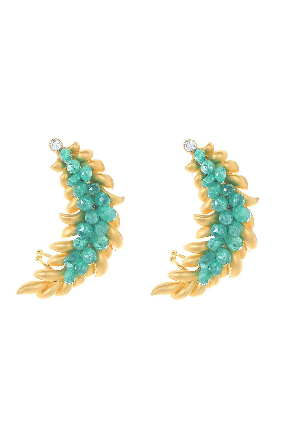 Briolette Emerald Earrings