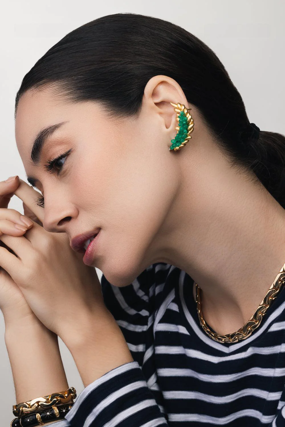 Briolette Emerald Earrings - Image 2