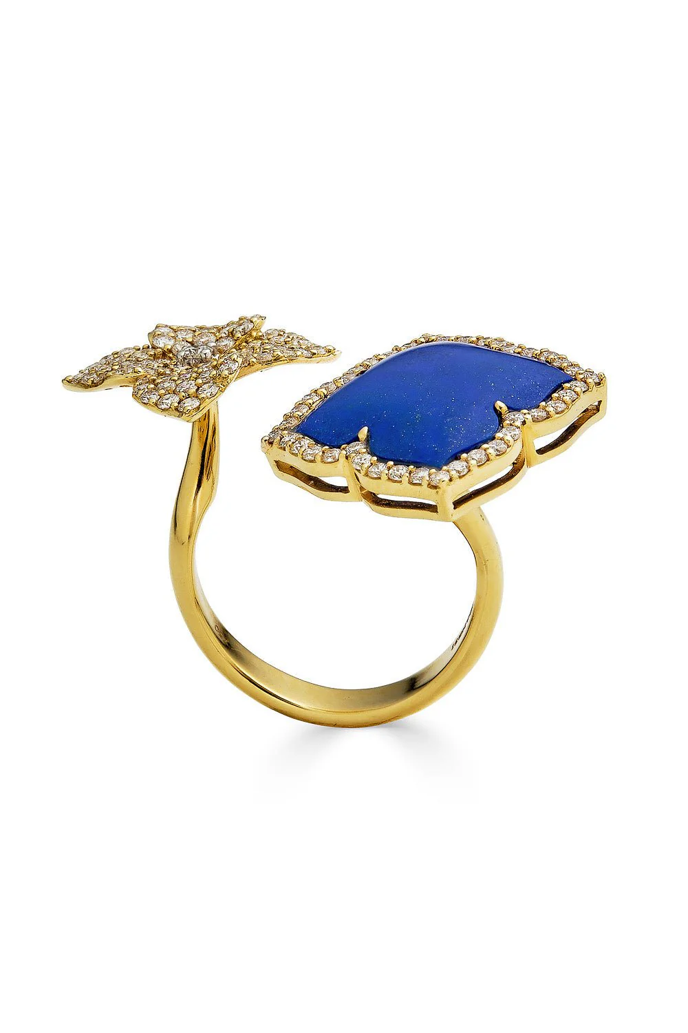 Capri Lapis Double Flower Ring - Image 4