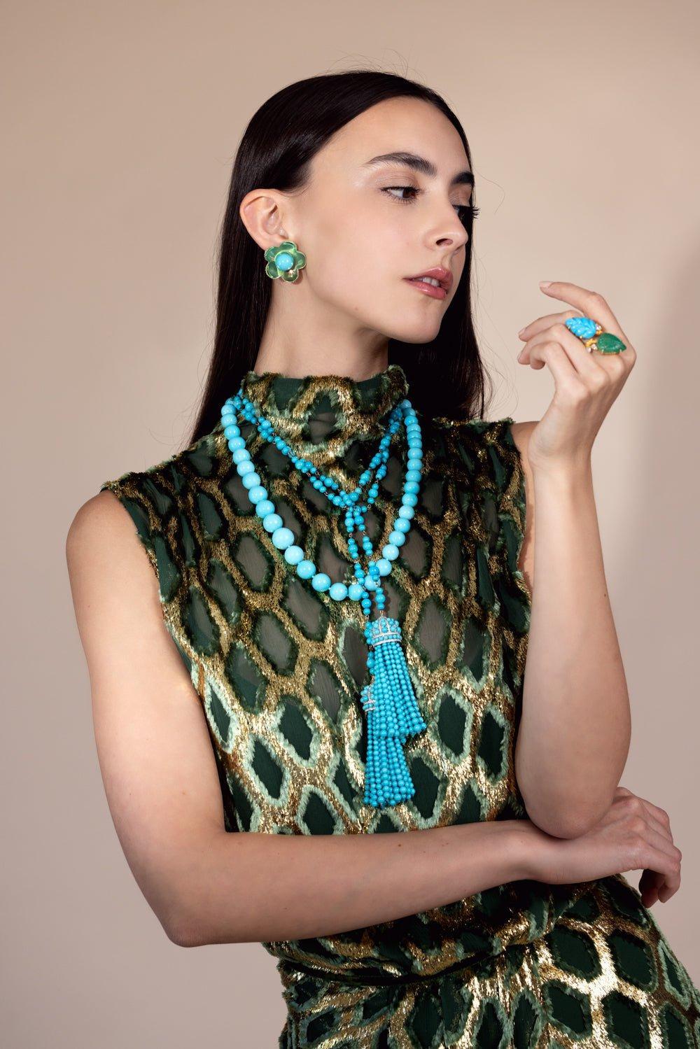 Capri Tassel Lariat Necklace - Image 3
