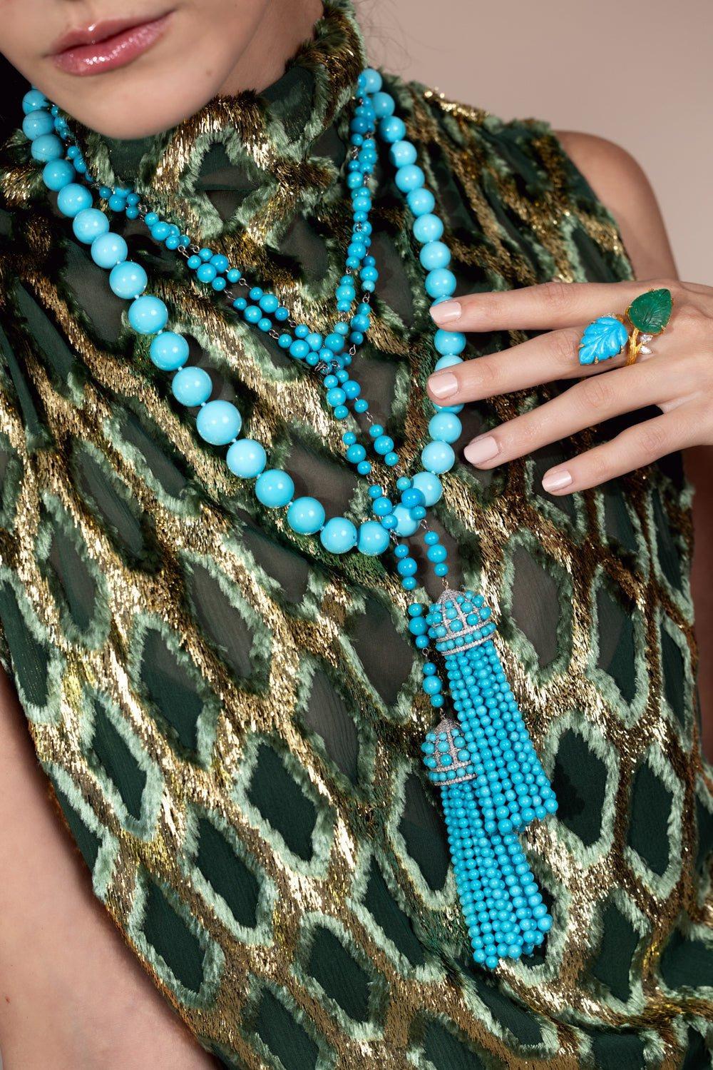 Capri Tassel Lariat Necklace - Image 4